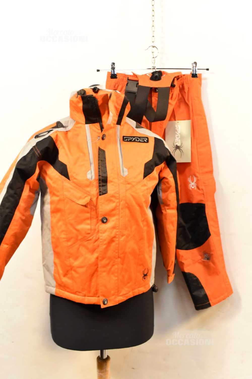 Mono De Esquí Para Niños Spider Negro Naranja Talla Xl/Xxl