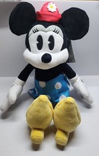 Disney Store Minnie Mouse Classic Vintage Blue Dress BIG Plush Toy Doll 18" NWT