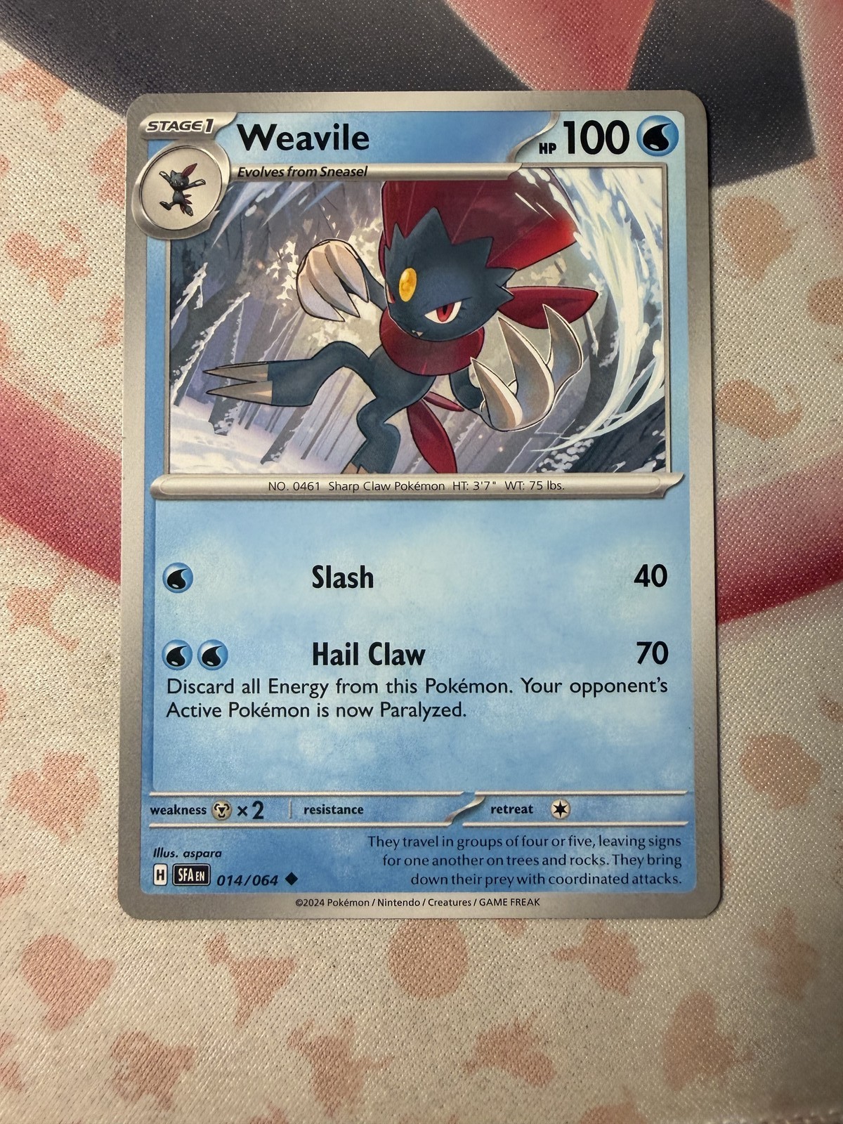 Weavile Uncommon SV: Shrouded Fable 014/064 NM English