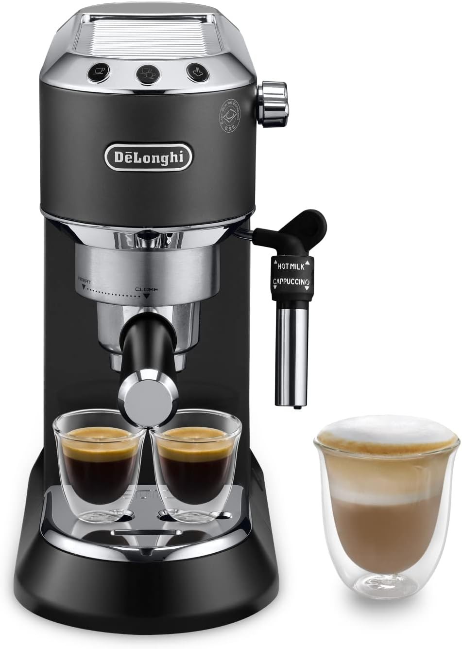 DeLonghi Dedica Pump Espresso Coffee Machine - Black {Marked/Missing Items} - Image 10