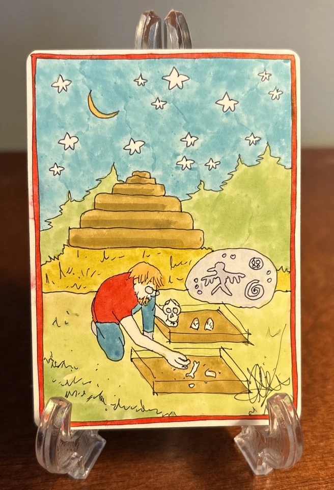 MTG Argivian Archaeologist Signed Sketched Antiquities Amy Weber Artist Proof AP - Image 2 of 2