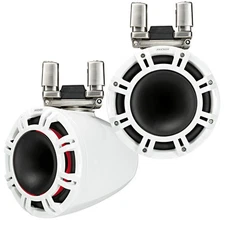 Kicker KMTC94W NEW KMTC9 9" Horn- Loaded Tower System Pair 4 Ohm WHITE