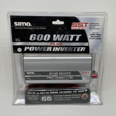 Sima 600 Watt Power Inverter Titanium Plus Series Smooth Start Tech STP-600 New