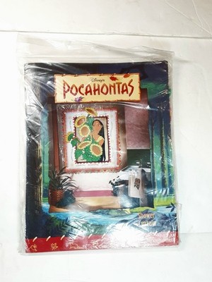 RARE  Disney's Vintage Pocahontas Sunflower Shower Curtain Vinyl The Water Works