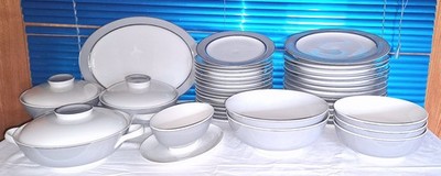 Easterling Bavaria Porzellan Speise-/Tafelservice - Grau/Weiss - 97 Teile