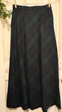 Vintage Ralph Lauren Plaid Skirt 100 WOOL