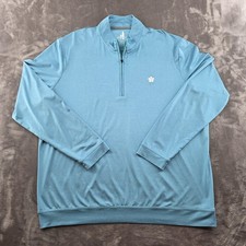 Johnnie-O Pullover Mens XL Blue 1/4 Zip Golf Performance Stretch Long Sleeve
