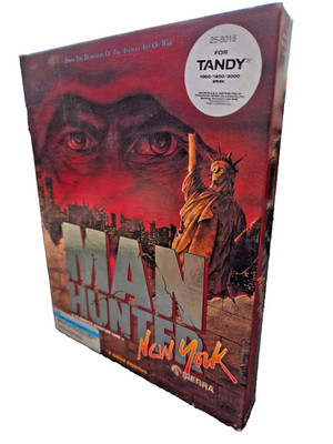 Sierra Manhunter NewYork PC Big Box 100% CIB Both 3.5 5.25 Floppy Map Mint Guide