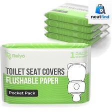 Toilet Seat Cover Paper Flushable 50 Pack - XL for Adults and Kids Potty Trai...
