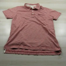 Billy Reid Polo Shirt Mens Large Red Short Sleeve Smooth Cotton Outdoor Casual