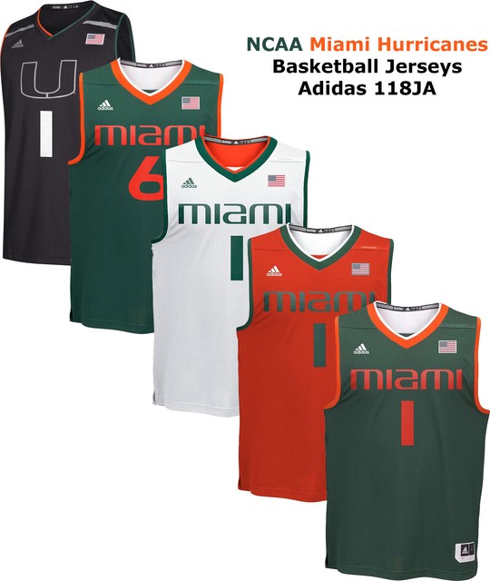 NCAA Miami Hurricanes Mens Basketball Replica Jersey Player Jersey