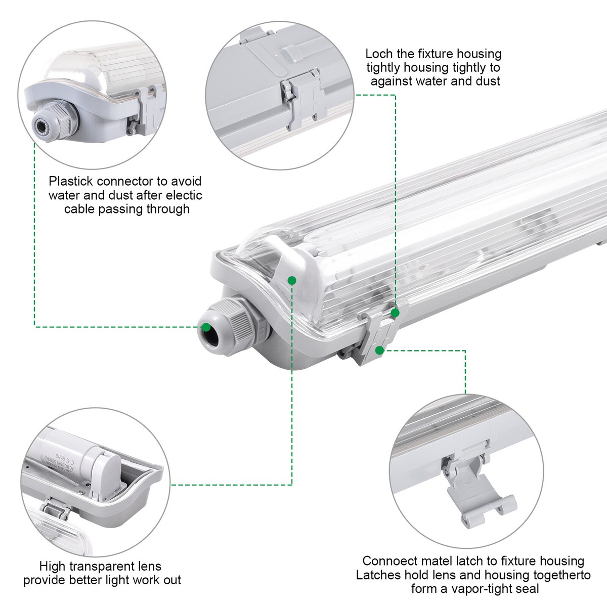 Led Leuchtstoffröhre Feuchtraumleuchte T8 Tube Komplett Röhrenlampe 60 Led Leuchtstoffröhre Feuchtraumleuchte T8 Tube Komplett Röhrenlampe 60