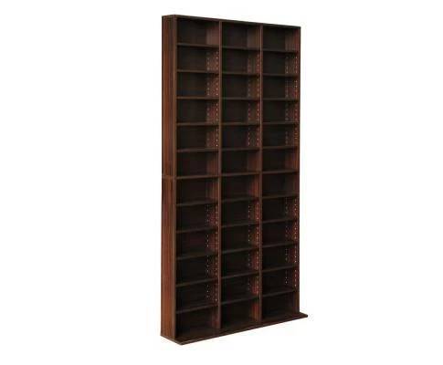 Living Room Office DVD CD Games Books Storage Shelf Unit Rack Adjustable - Brown - image 2 of 4
