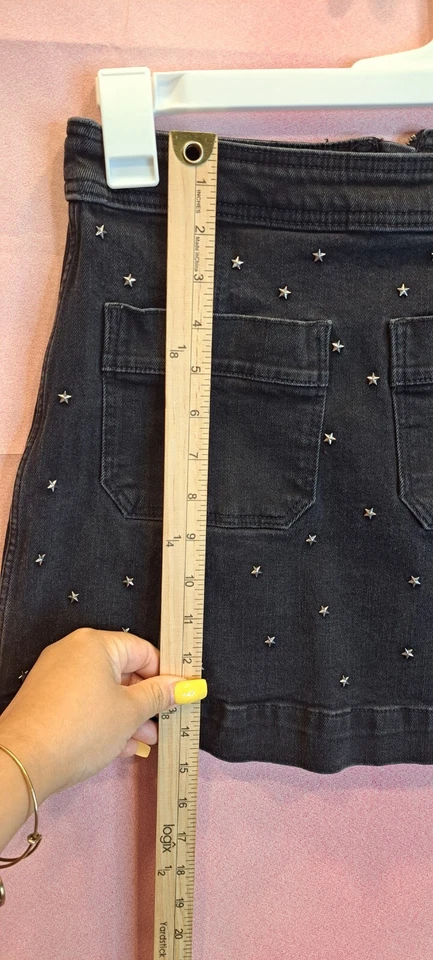 Madewell линия мини юбка карман спереди звезды с передними карманами женский размер 2 - Изображение 3 из 4