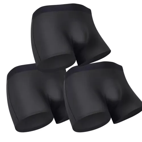 3 PIEZAS Hombres 3D-Bolsa Boxer Calzoncillos Anti-Rozaduras Ropa Interior Seda Hielo Transpirable - Imagen 29 de 38