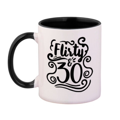 Ceramic Colorful Coffee Mug Flirty and 30 Happy Birthday Wishes Tea Cup  Birthday | eBay