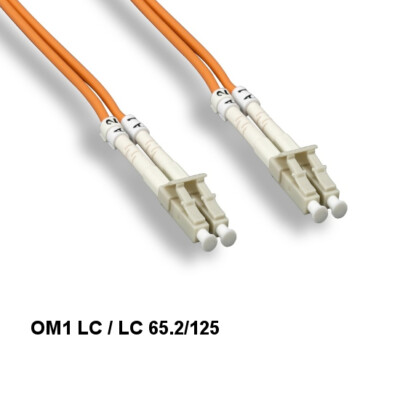[10pc] Kentek 3m OM1 LC to LC Multi-Mode Fiber Optic Cable 62.5/125 Duplex ATM