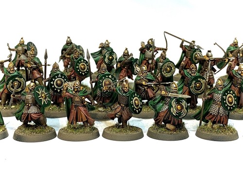 NEW ROHAN WARRIORS ARMY! 24 lord of the rings warhammer HOBBIT 28mm Painted - Picture 4 of 5