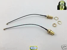2 6" Mini PCI U.FL / IPX to RP-SMA Antenna WiFi Pigtail Cable