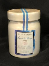 Bath Garden Lavender Breeze 25 Fragrant Incense Sticks w/ Ceramic Incense Holder