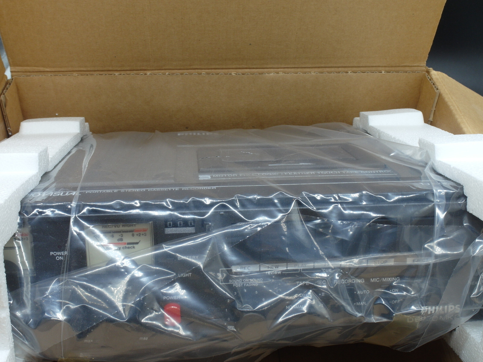 Philips D 6920 MK2 Stereo Cassette Recorder Vintage Tapedeck Neu