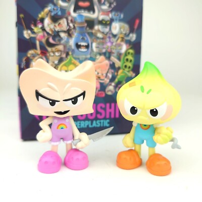 Bad Sushi 2'' Vinyl Collectible Superplastic Figure Slice & Spice Wasabi Ginger