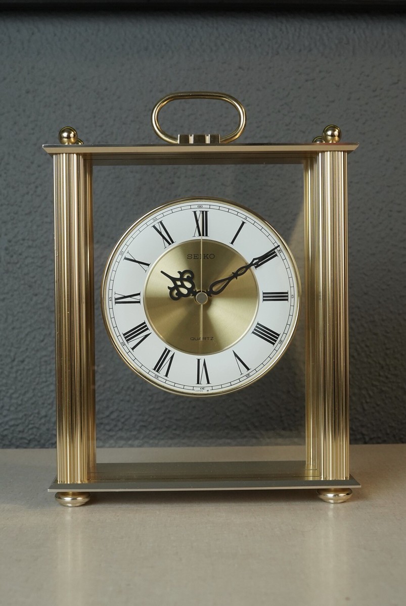 Vintage Seiko Quartz Mantle Carriage Clock QQZ103 G 28101 Vintage Seiko Quartz Mantle Carriage Clock QQZ103 G 28101
