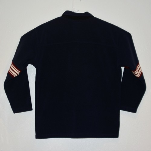 Original Gap Clothing Pro Fleece 1/4 Zip Pullover Jacket Blue Knit Sleeve Sz L - Picture 3 of 7
