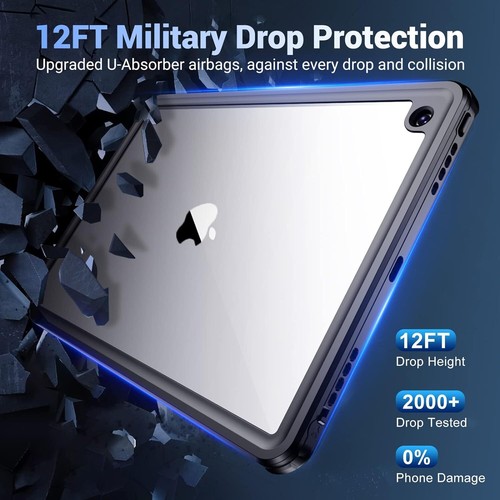 For iPad 9th/8th/7th Gen 10.2" Case Waterproof Shockproof Full Cover Underwater - Picture 4 of 16