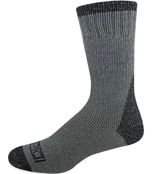 DICKIES STEEL TOE CREW THERMAL WORK SOCKS ACRYLIC MENS 6-12 GRAY 2 PAIR