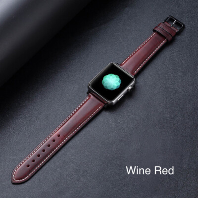 For Apple Watch Band Premium Leather iWatch Strap 38 40 42 44mm Series 6/5/4/3/2