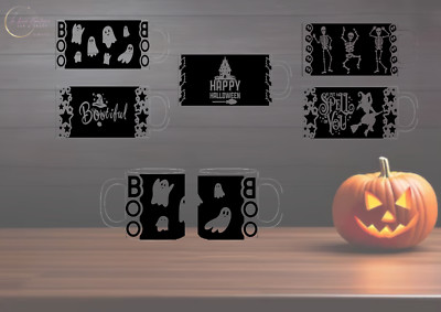 Personalisierte Halloween Tassen verschiedene Muster Bootiful Halloween Spooky