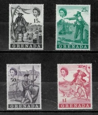 Grenada 1970 - Pirates - Set of 4 Stamps - Scott #345-8 - MNH