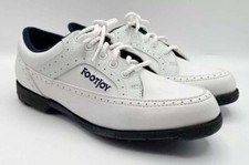 FootJoy GreenJoys Junior Golf Shoes Teens 4M White Lace-Up Spike less 4877 New