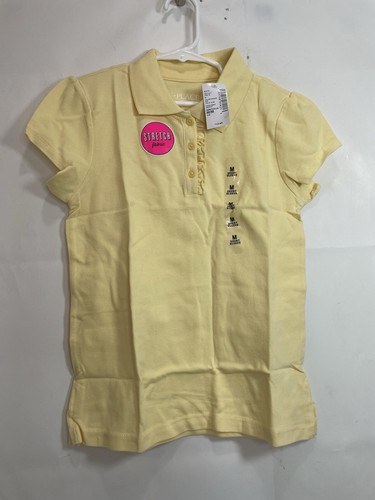 Children's Place Girls Size M 7/8 Yellow School Uniform Polo Short Sleeve Shirt - Picture 14 of 20
