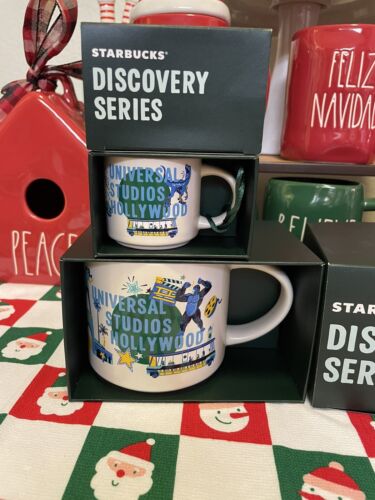 Universal Studios Hollywood Starbucks Discovery Series Mug & Mini Mug Ornament. - Picture 2 of 7