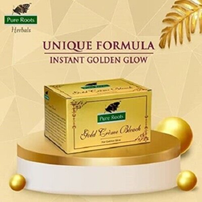 Pure Roots Herbal Gold Cream Bleach For Women & Men For Glowing Skin FREESHIPING