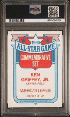 KEN GRIFFEY JR. 1991 TOPPS ALL-STAR Glossy Set Of 22 #7 PSA