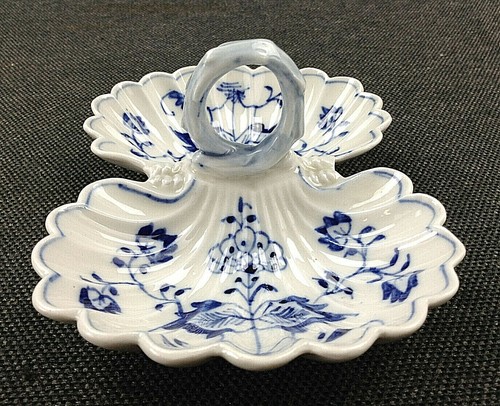 Teichert Stadt Meissen Zwiebelmuster Henkel Schale Muschel Saliere Kaviarschale - Bild 4 von 11