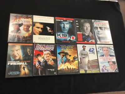Harrison Ford 10 DVD Lot: Firewall K*19 Dynasty Cowboys Innocent Danger