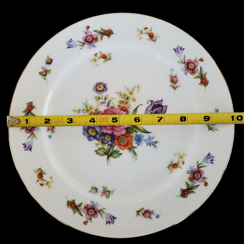 Sango Dinner Plate 10" Porcelain Floradel Pattern Gold Rim VTG Occupied Japan - Picture 5 of 6