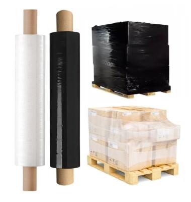 Palettenfolie Stretch Schrumpffolie Verlängerungsfolie Frischhaltefolie 400mm x 250m 23mu