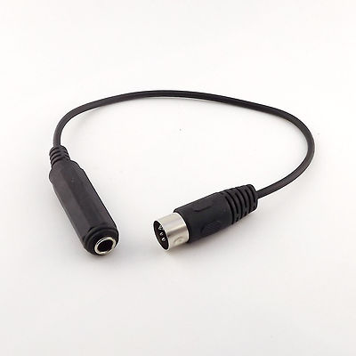 1FT Din 5 Pin Male Plug to 6.35mm 1/4'' Female Jack Socket Stereo Audio AMP Cable