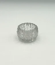 Cut Glass Round Open Salts Cellar Trinket Ring Dish