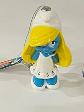 NEW 4.25 INCH DECOUPAGE SMURF SMURFETTE ORNAMENT FREE SHIP