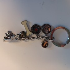 I Love My Dog Silver Keychain 6 Charms