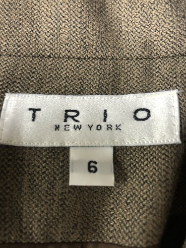 Trío New York Brown Blazer Talla 6 Nuevo con Etiquetas - Imagen 3 de 6