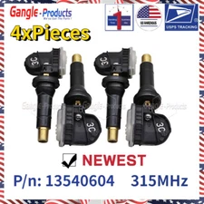 4PCS Tire Pressure Sensor TPMS 315Mhz for 2017-2018 GM Silverado Sierra 13540604