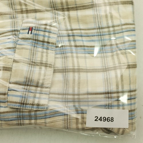 Tommy Hilfiger Mens Shorts W29 Checked Cargo Bermuda Beige Regular Fit Genuine - Picture 8 of 8