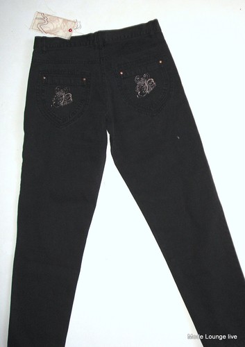 NTS Not the same Pantalons Jeans Noir Coton Neuf - Picture 3 of 4